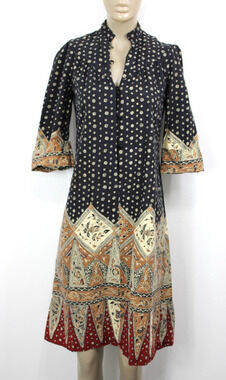 Vintage 60's 70's Shift Hippie Ethnic Dress by Patty O'Neil Size 5 Small
